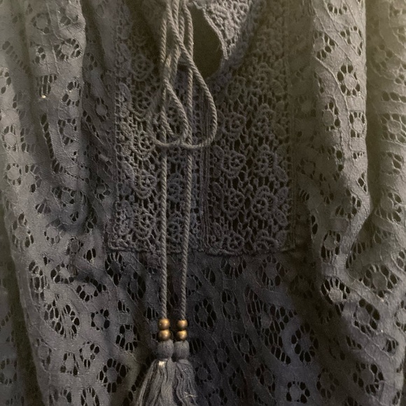 Romeo & Juliette lace tassel ties tank navy medium - Picture 11 of 11